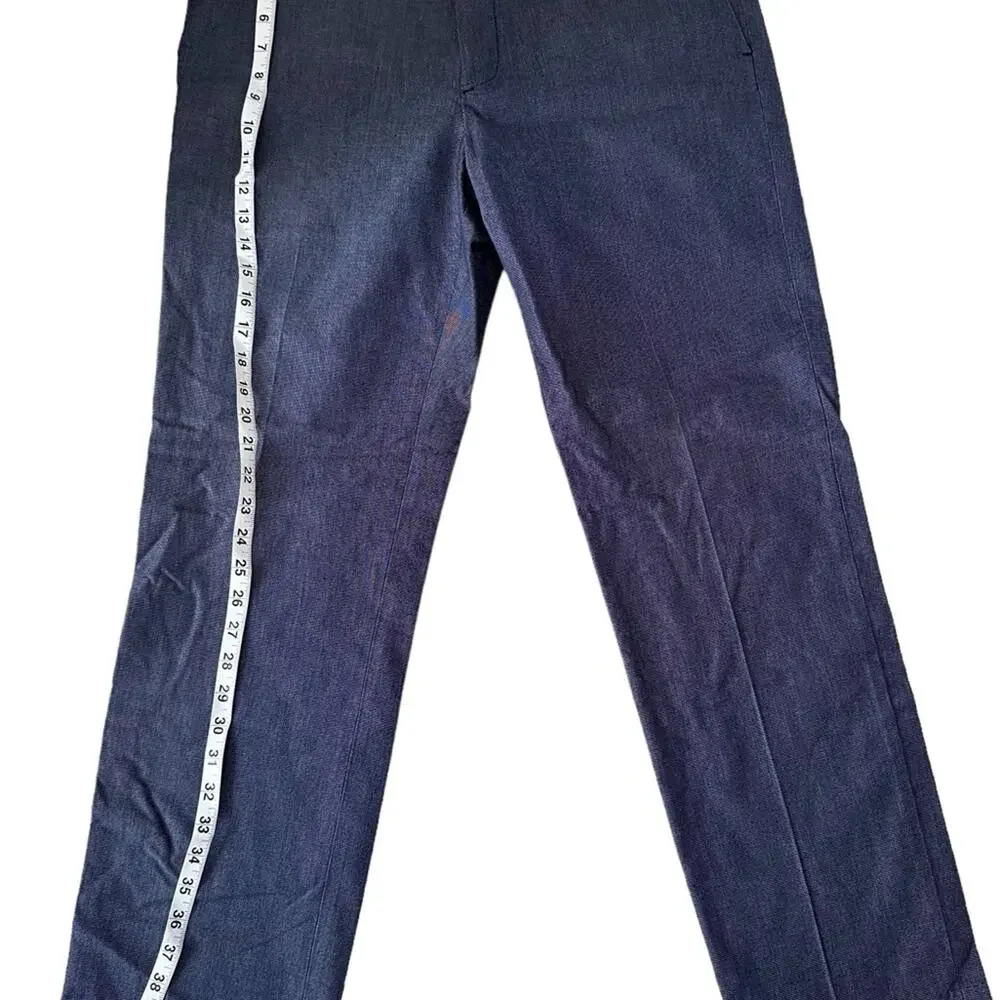 Banana Republic Ankle-Length Gray blue non iron modern slim fit Pant 34x32